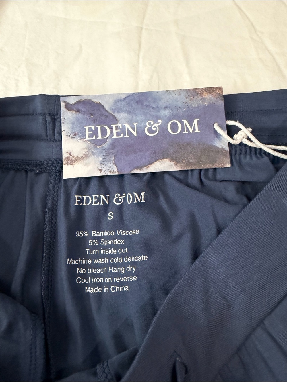 NWT EDEN & OM Bamboo Pajama Pants Blue Ice S - Picture 6 of 14